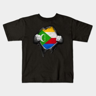 Comoros Flag Comorian Roots DNA Pride Gift Kids T-Shirt